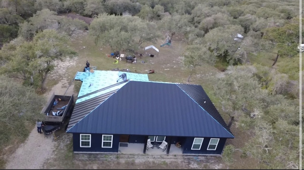 Metal roofing installation in College Station, Bryan and Houston TX